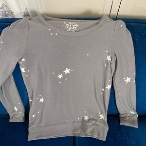 Chaser gray star sweatshirt super soft